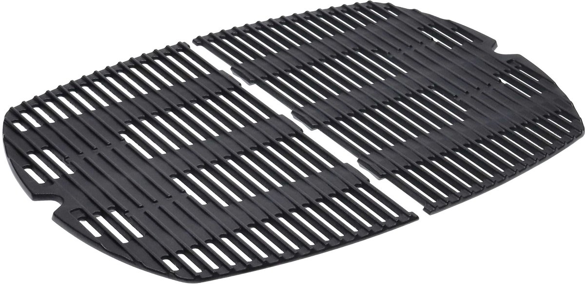 vhbw 2x grillrooster, compatibel met Weber 56060124, 56067224, 404341, 586002, Q300, Q3000, 57060001 gasbarbecue, grill – gietijzer 45,8 x 32,1 x 2,8 cm