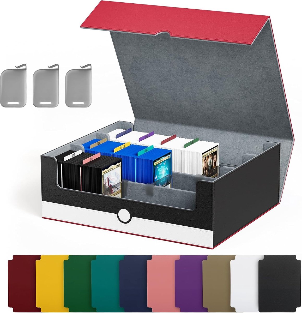Opbergdoos Verzamelkaarten - PU-leer - Magnetische Sluiting - 1800+ kaarten - Voor Kaartenverzamelaars