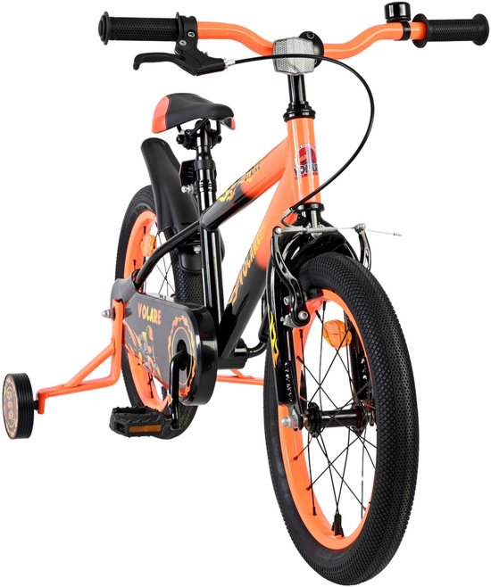 Volare Strike Kinderfiets - Jongens - 16 inch - Oranje - Twee Handremmen van Volare — afbeelding 4