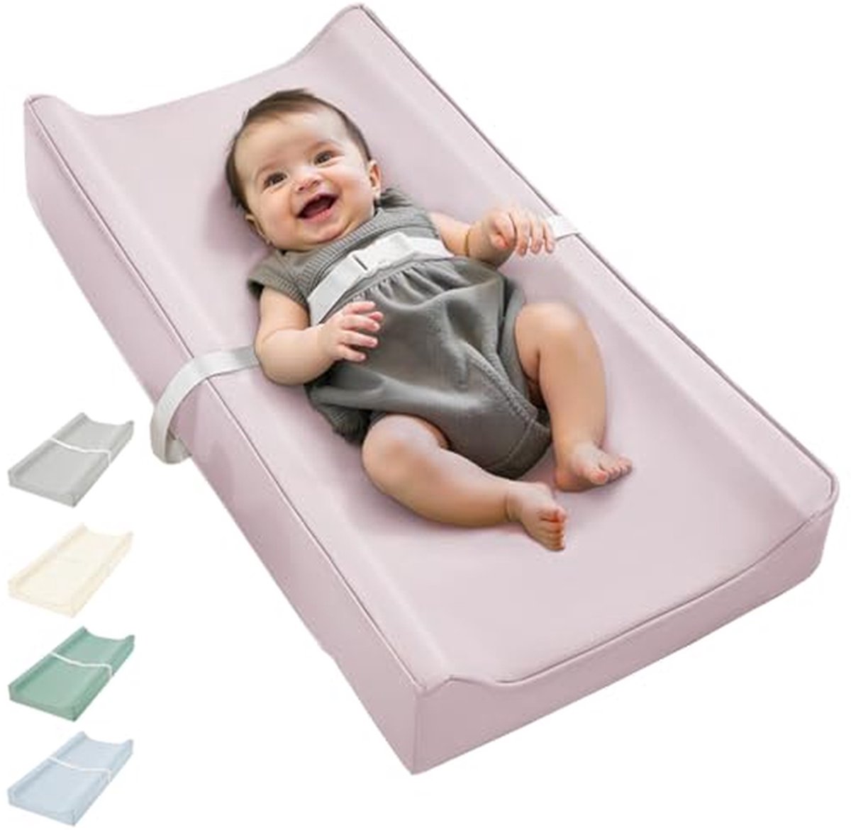 Baby Verschoonmat - Luier Mat - Baby Verzorgen - Extra Dikke Schuim - 80x40 cm - Roze