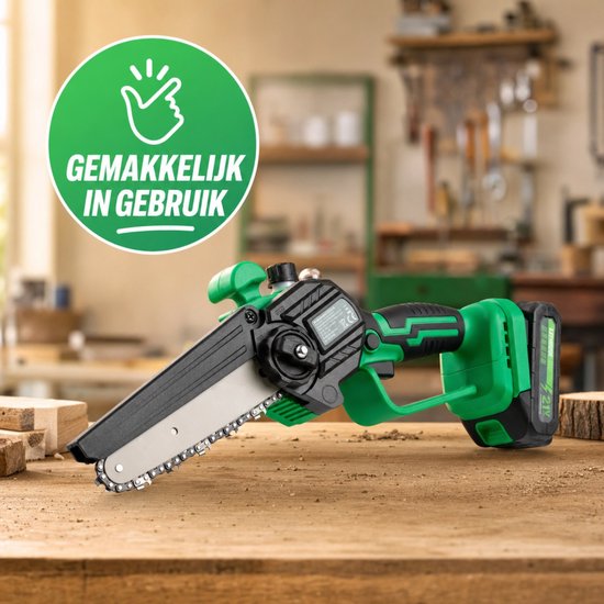 Nexxt Pocketsaw Pro Mini Accu-kettingzaag - Draadloze Mini Kettingzaag met Accu, Oplader en Veiligheidsset van Nexxt. — afbeelding 3