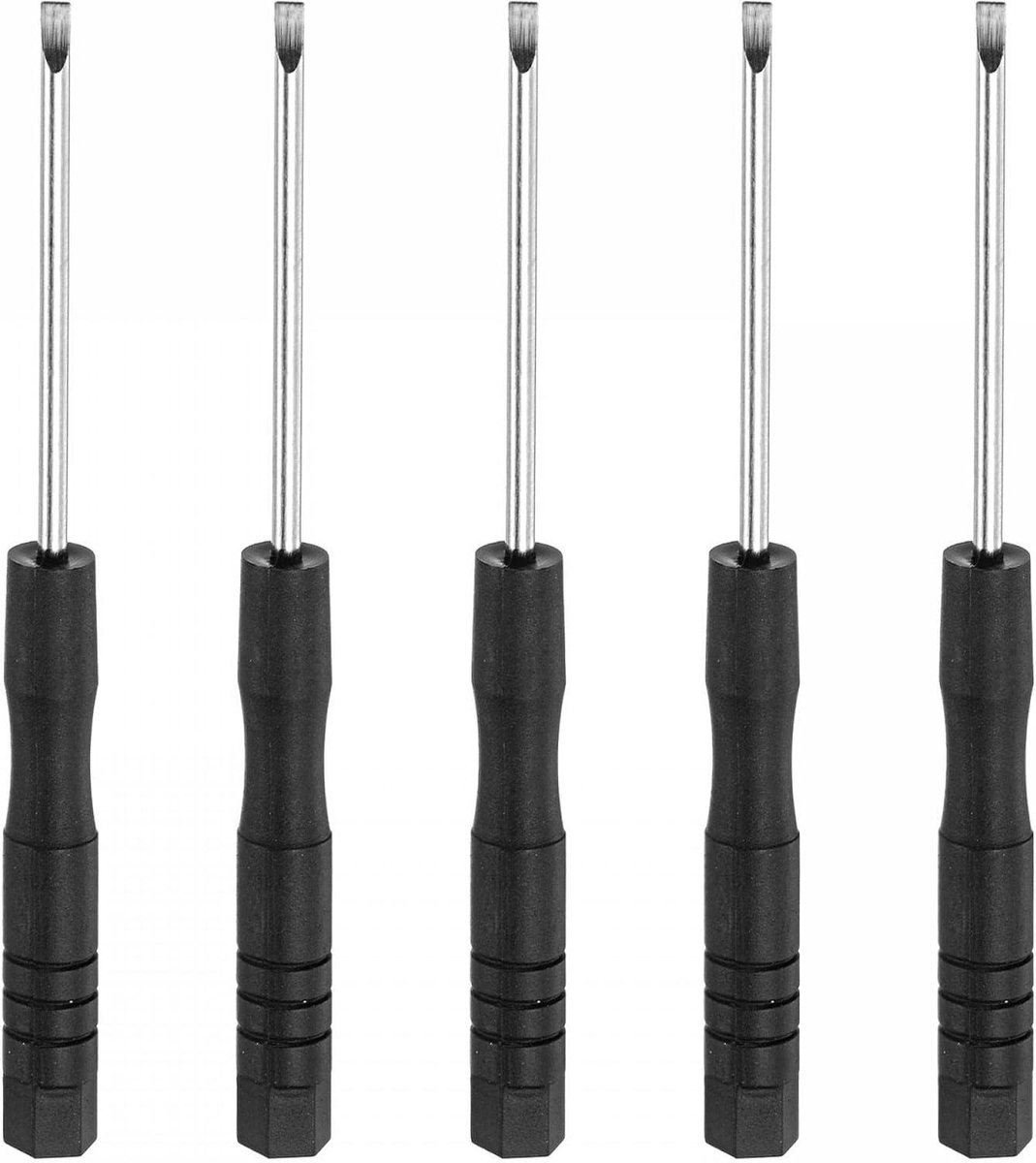 Mini Schroevendraaiers - Precisie Schroevendraaiers - Kleine Reparatie - 2mm Platte Kop - 80mm Lengte - Grijs