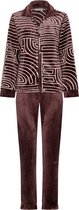 Pastunette Premium - Huispak - Lunar Lines - Fleece - Paars - Rits - Maat 46