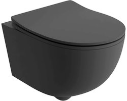 LAVITA hangtoilet Brava zwart 360x480x375 mm zwart