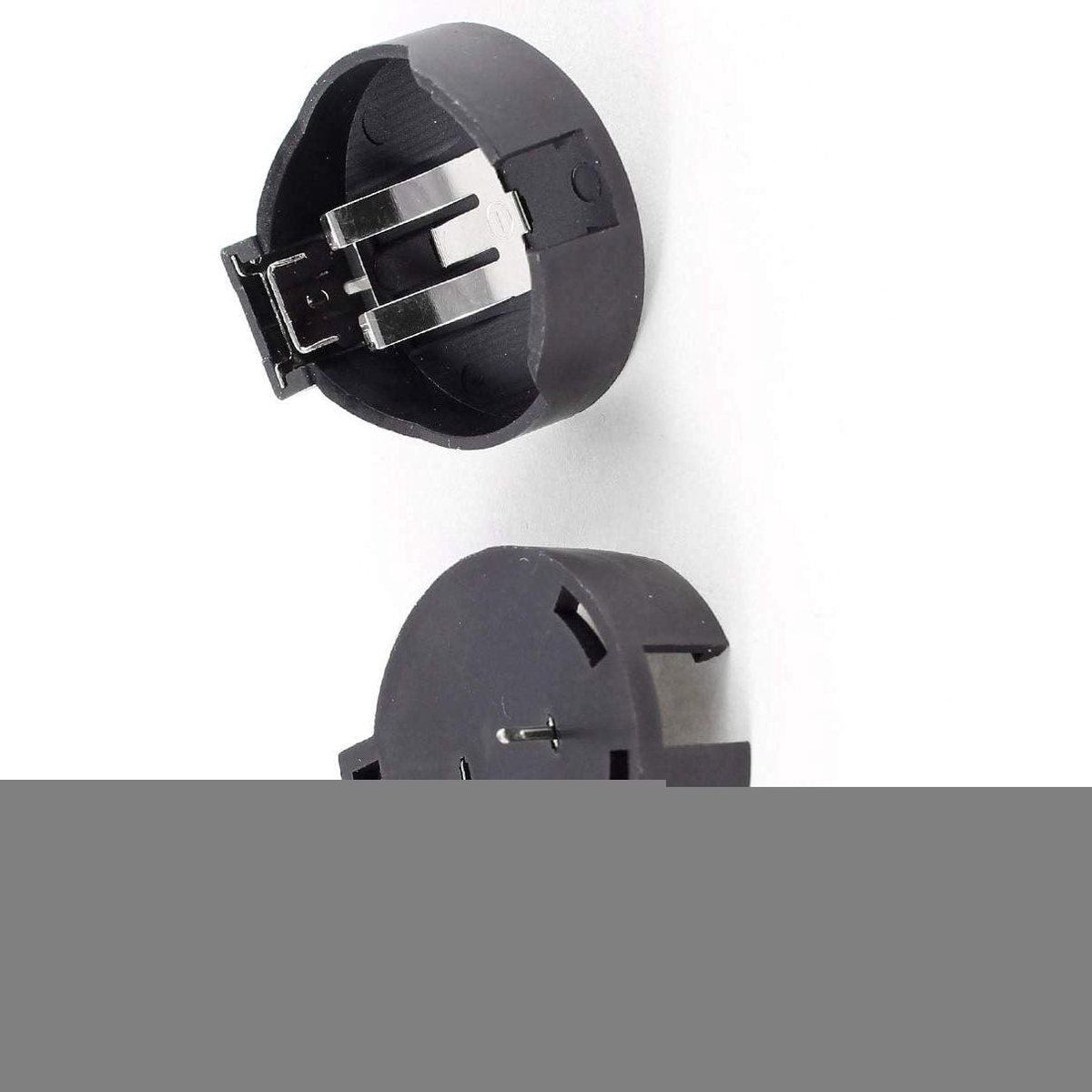 Batterij Houder - Knoopcel Adapter - Elektronica Reparatie - DIP Type - 26 x 9 mm - Zwart