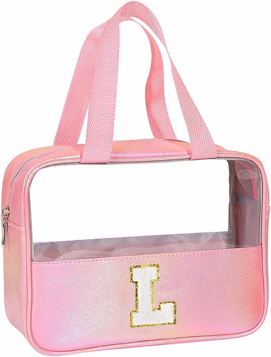 SnelShoppen - Toilettas voor dames, waterdichte make-uptas voor vrouwen, draagbare organizer voor reizen, grote capaciteit, transparant pvc, verjaarda