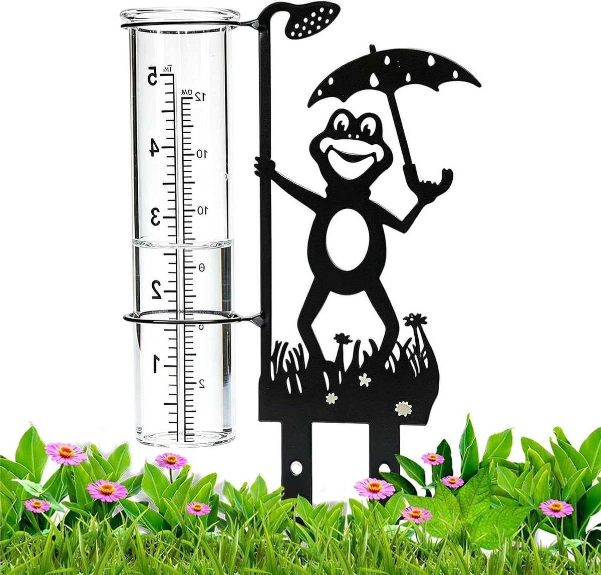 Regenmeter Tuin - Regenmeter Buiten - Weer Monitoren - Decoratief Dierontwerp - 20 x 13 cm - Groen