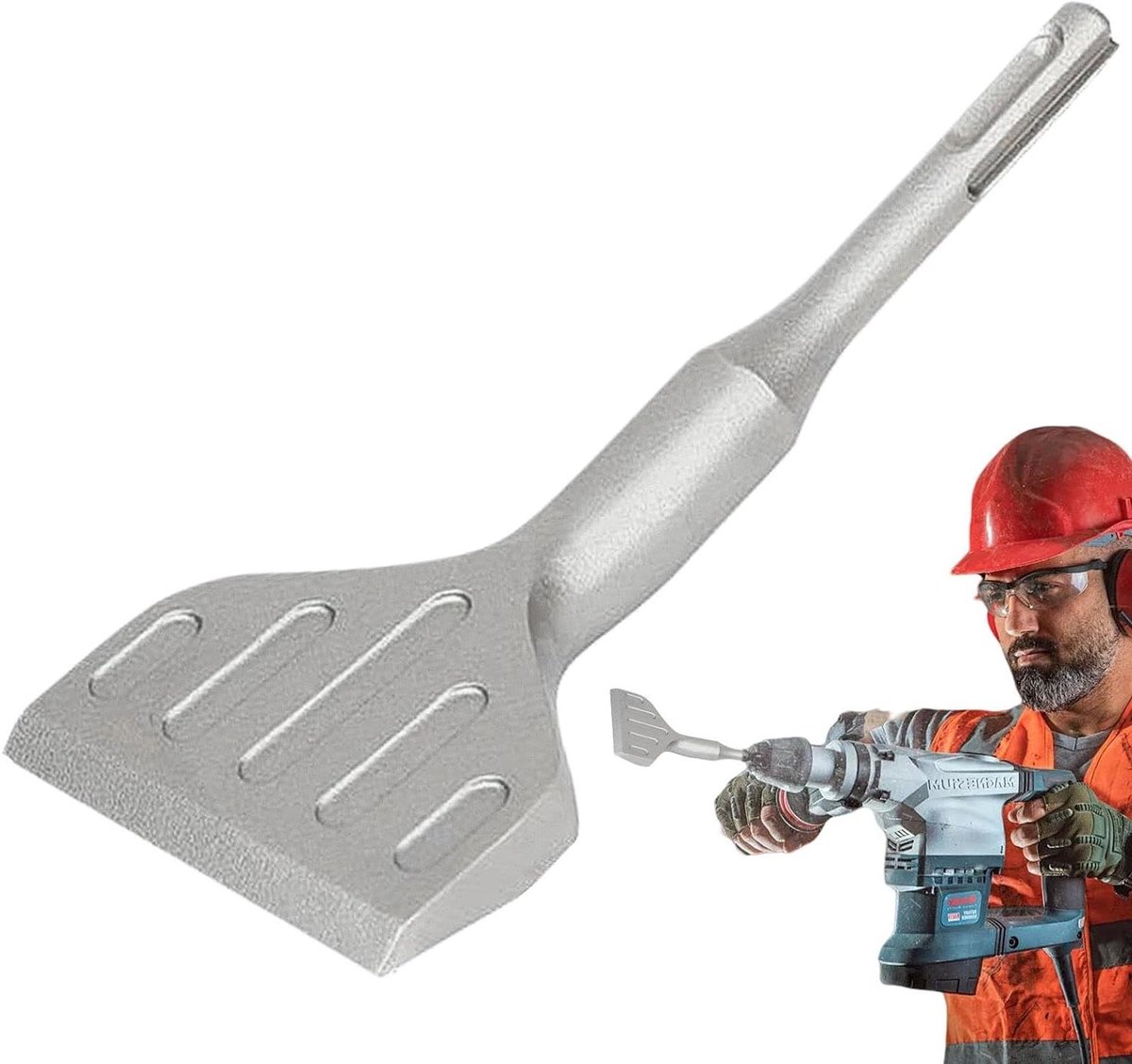 Tegelverwijderingsbeitel - Vloerschraper Schraapgereedschap - Moeiteloos Tegels Verwijderen - 20-25 Schuine Buiging - 18 Centimeter Zaagdiameter - B