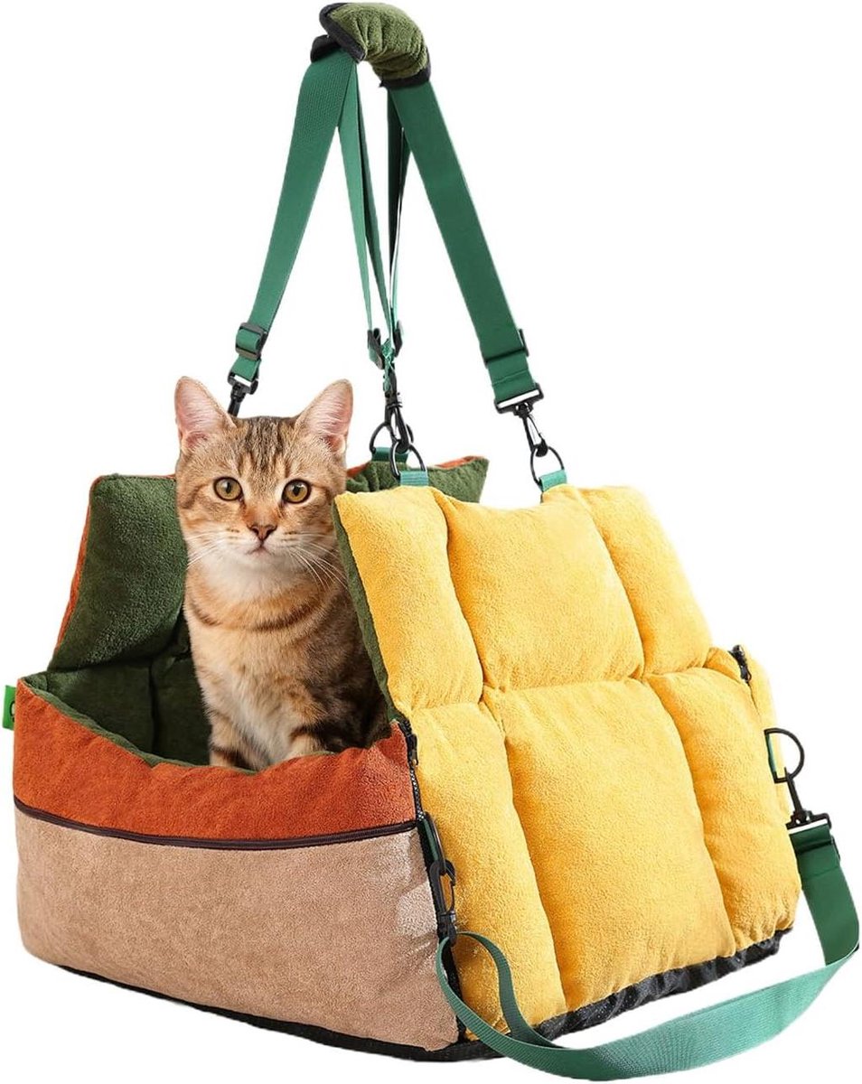 Autostoel Hond - Reisstoel Huisdier - Veilig Reizen - Met Opbergvakken - 45 x 30 x 20 cm - Niet gespecificeerd