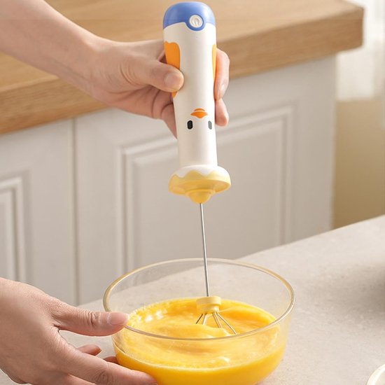 Draadloze Melkopschuimer - Mini garde USB - Drankjes Bereiden - Stille Motor - 30 cm - Wit — afbeelding 3