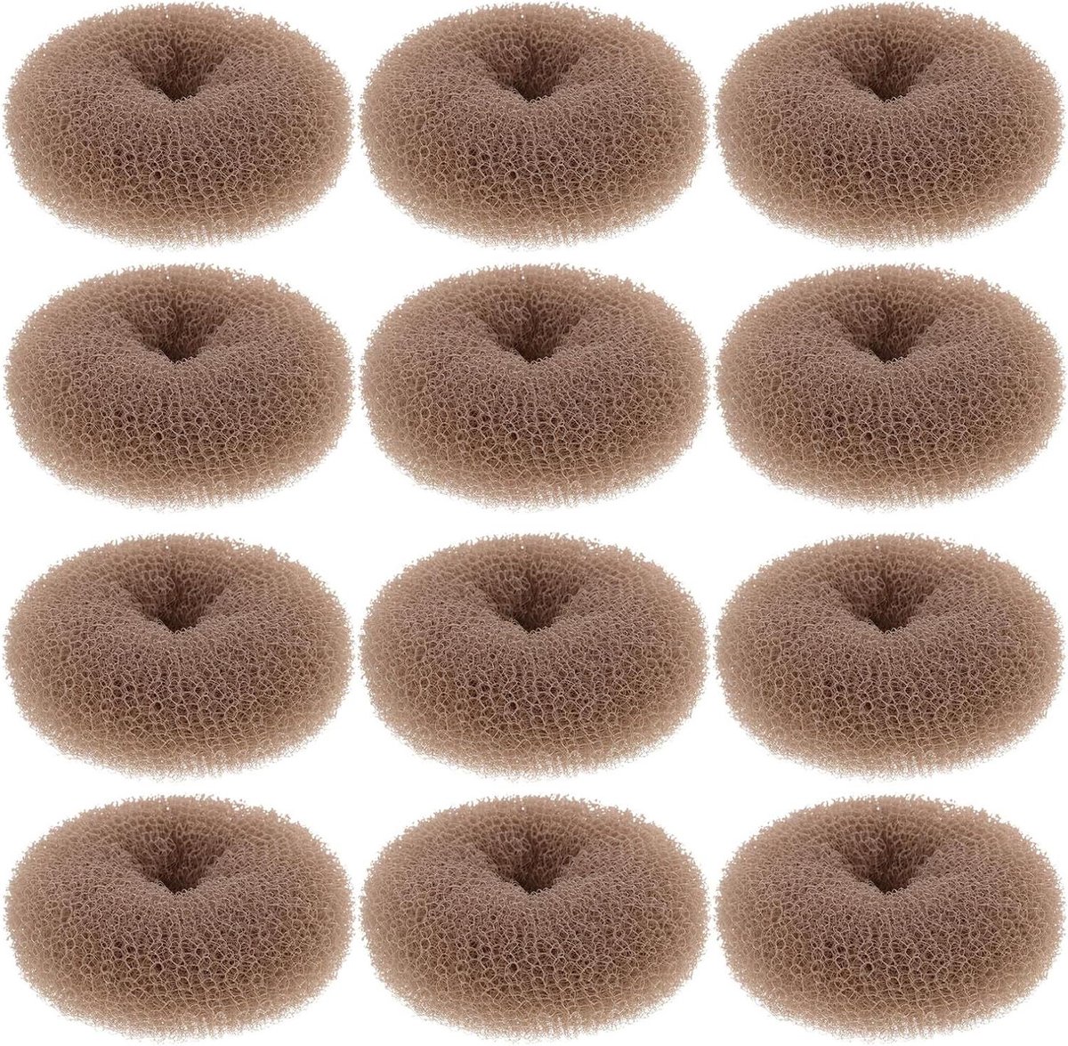 Haar Donut Bun Maker - Haarring Kapselmaker - Snel Kapsels Maken - Set van 12 Stuks