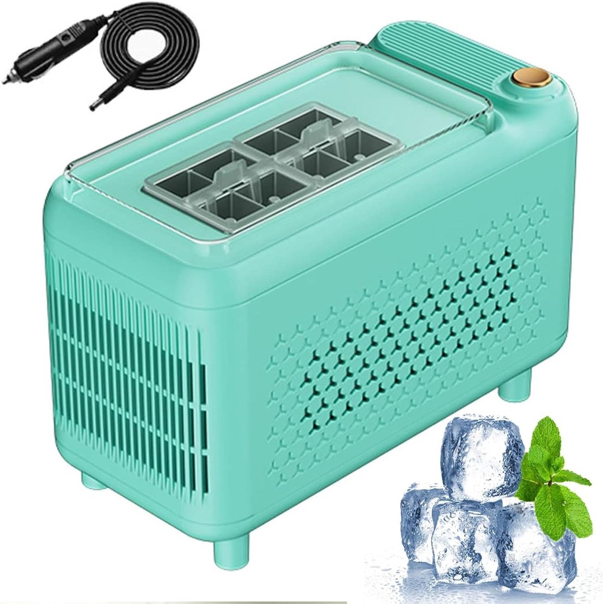 Mini IJsblokjesmachine - Draagbare IJsmaker - Dranken Koelen - Snelle Productie - 500 ml - Groen