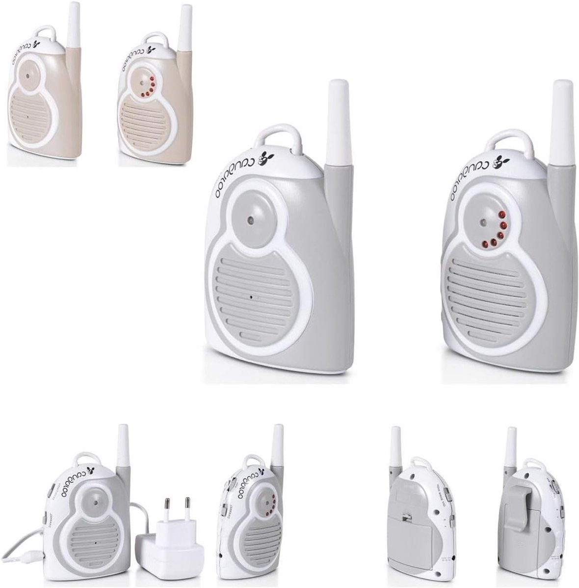 Kangoeroe Babyfoon - Baby Monitor - Baby Bewaken - Groot Bereik - 1.3 km - Grijs