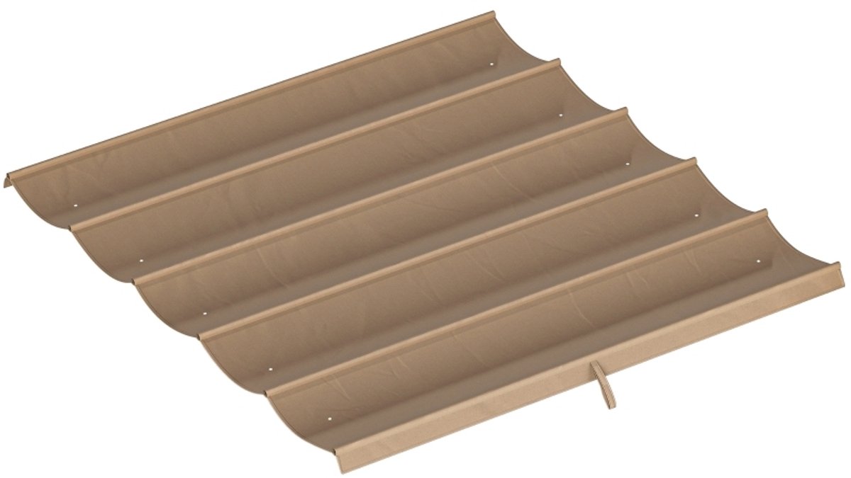REDOM - Pergola vervangingsdak voor 3 x 3 m pergola - 10 afwateringsgaten - Polyester - 250 x 255 cm - Bruin - Tuin en terras