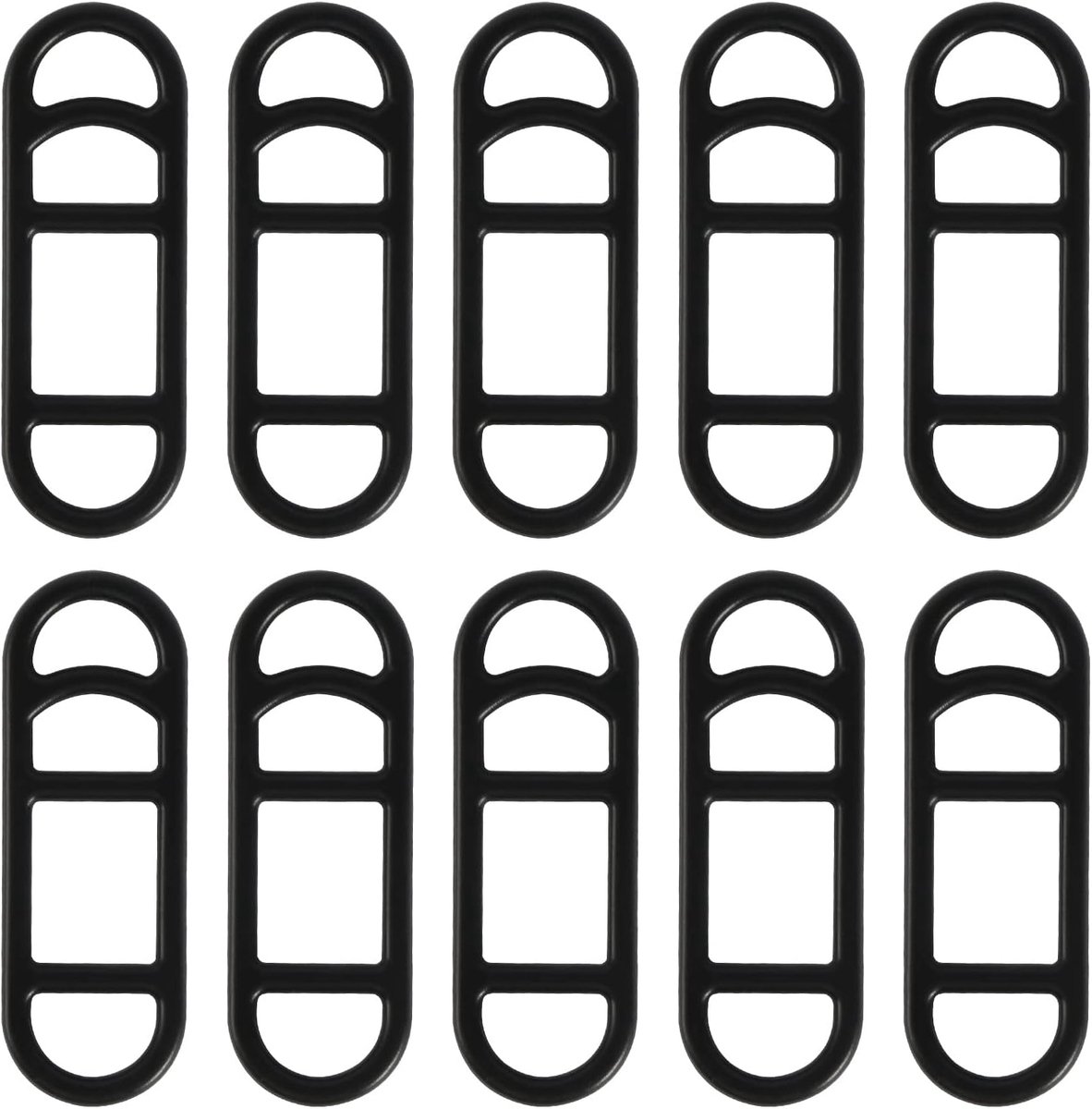 SnelShoppen - Fietssiliconen Straps 10 Stuks - Elastische Rubber Ringen voor Fietsverlichting - Zwarte Handlebar Bevestiging voor LED Fietslicht - Wat