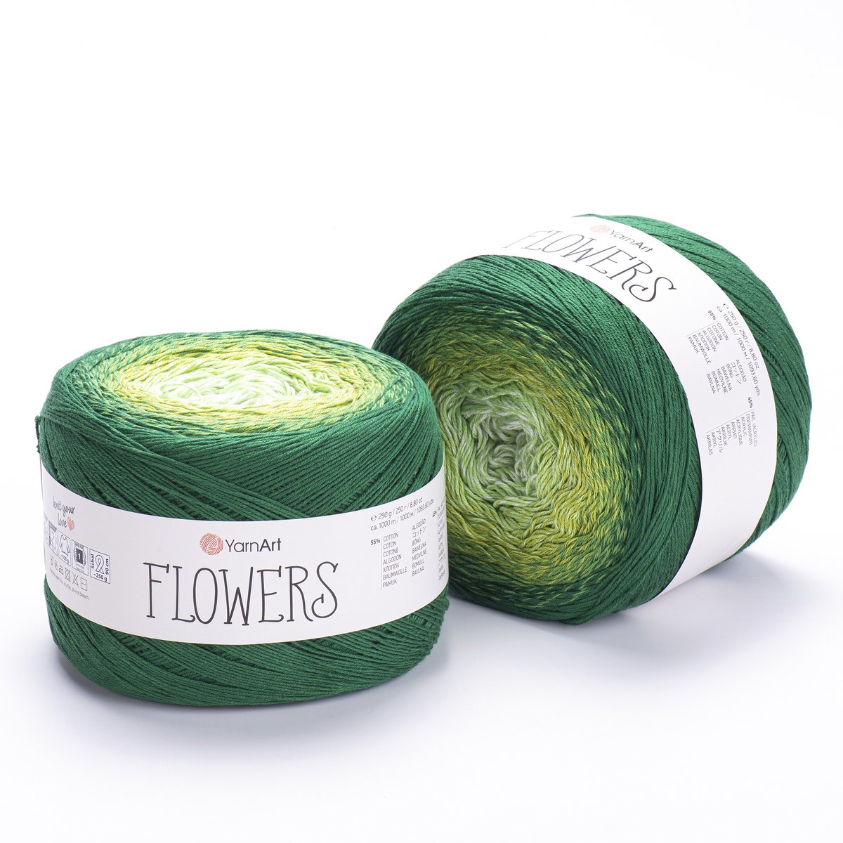 YarnArt Flowers Verloopgaren - 55% Katoen 45% Acryl - voor Haken en Breien - 250g / 1000m - Kleur 283