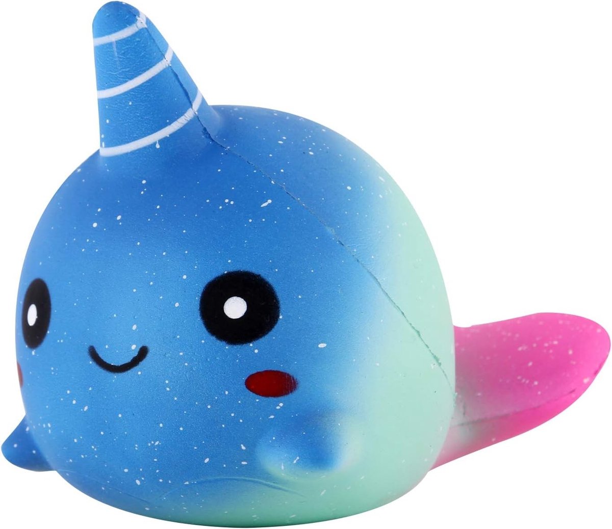 Kawaii Narwhal Squishy Walvis - Galaxy Slow Rising Zacht Speelgoed, Geurige Knuffel voor Kinderen, Stressverlichting en Speelplezier