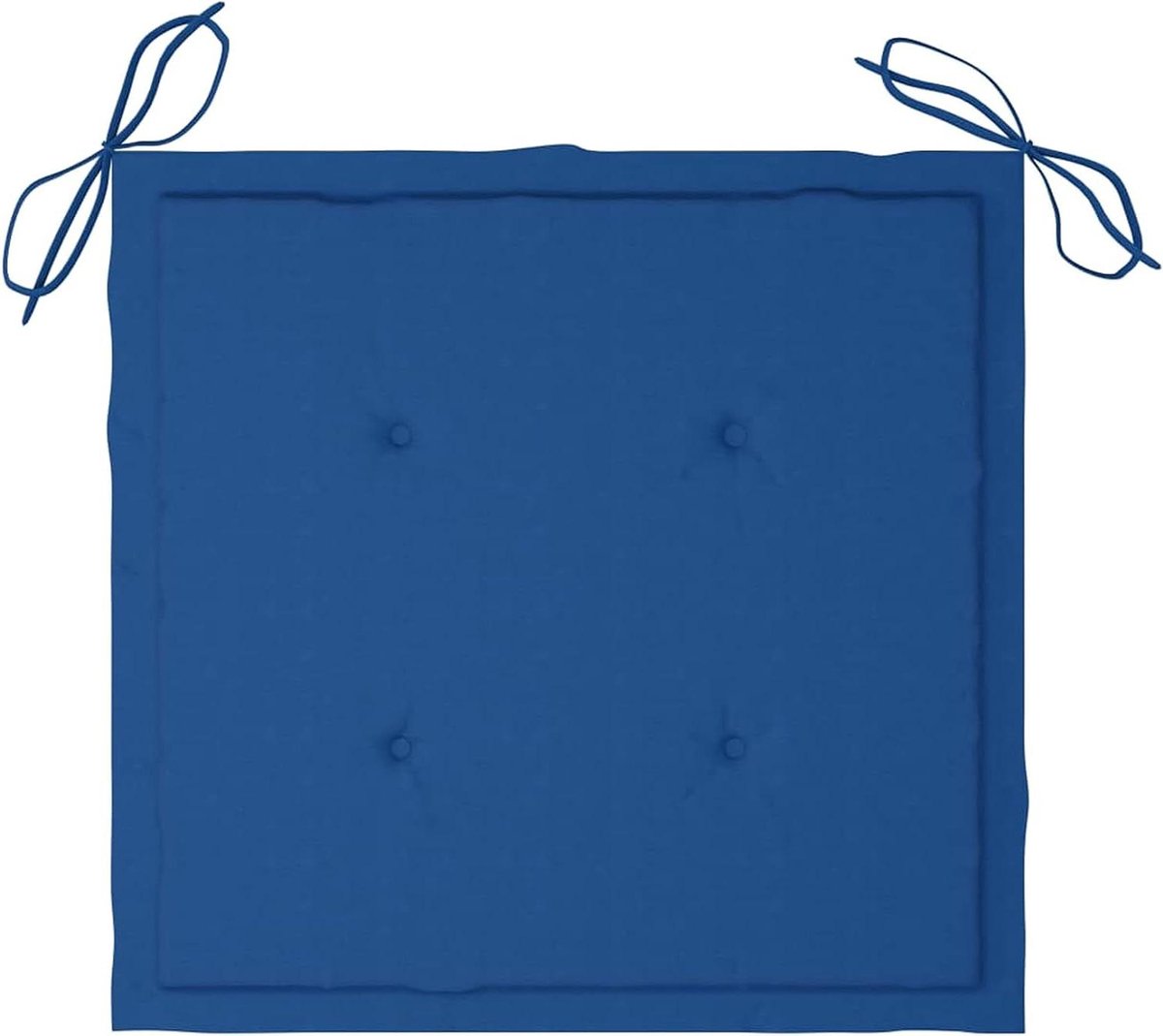 Stoelkussens Set - Zitkussens Tuinstoel - Comfortabel Zitten - Duurzaam Polyester - 50 x 50 x 3 cm - Koningsblauw