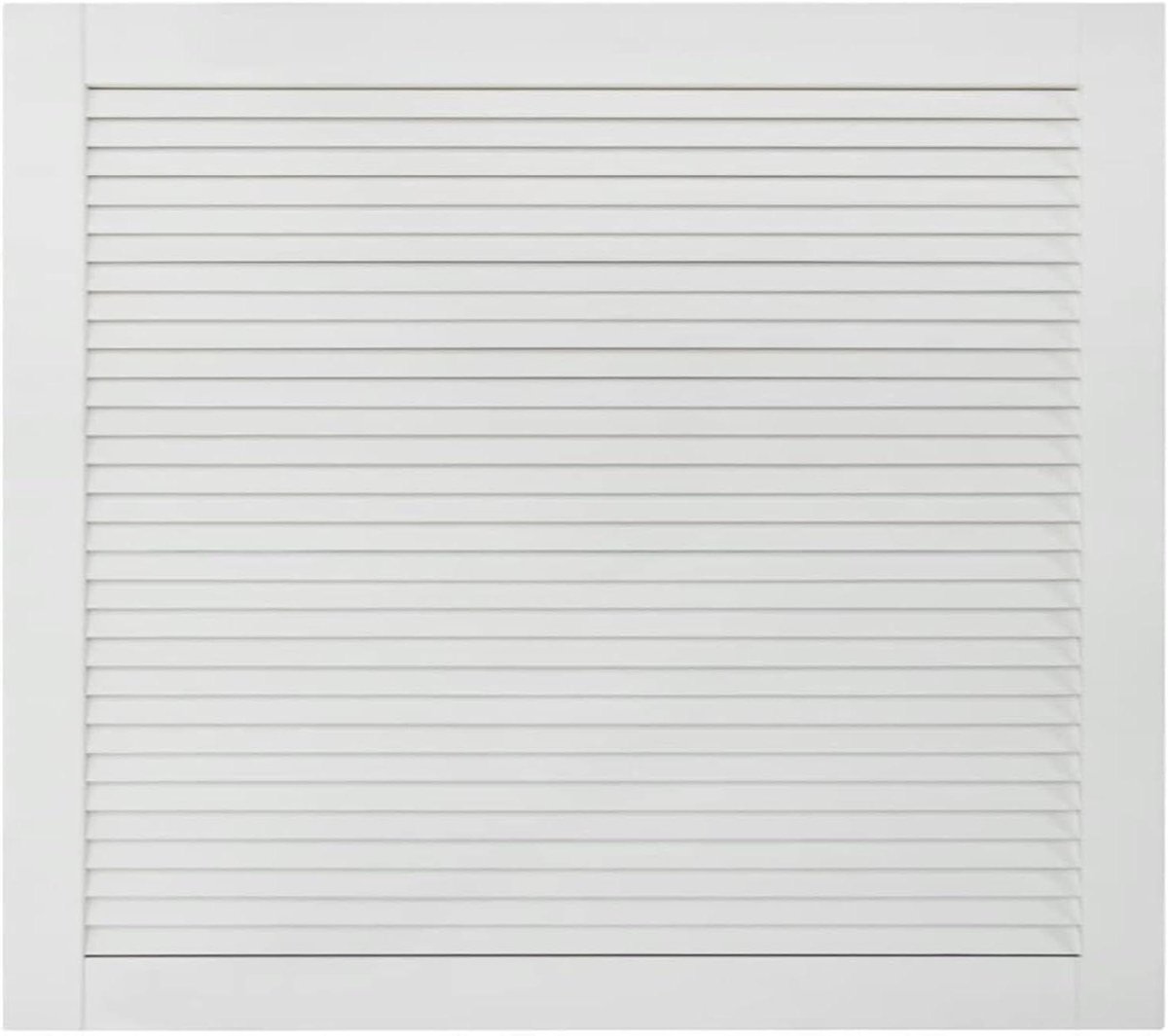 Houten Lamellen Deur - Kastdeur Slat - Luchtdoorstroming Verbeteren - Massief Grenenhout - 39.5 x 49.5 cm - Wit