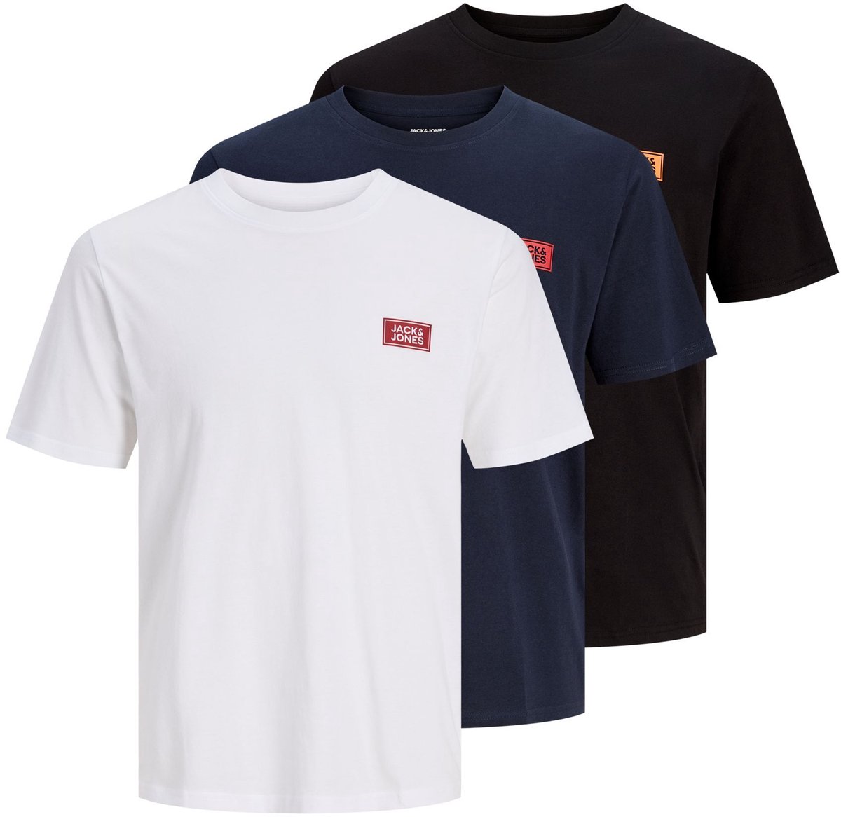 JACK&JONES - JJRUSH TEE SS CREW NECK 3PK MP Heren T-shirt