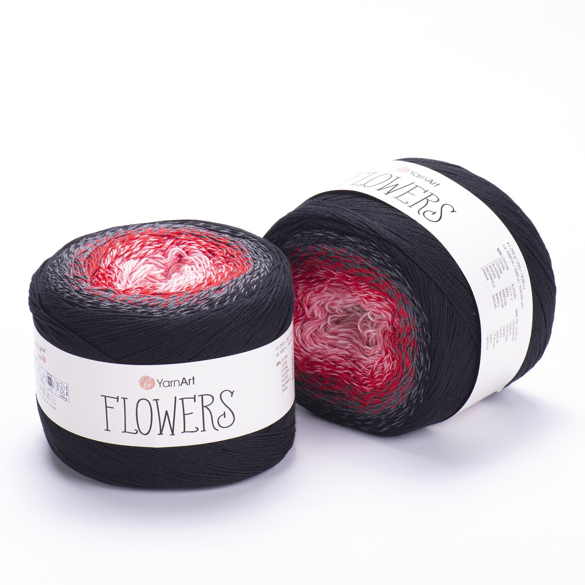 YarnArt Flowers Verloopgaren - 55% Katoen 45% Acryl - voor Haken en Breien - 250g / 1000m - Kleur 282