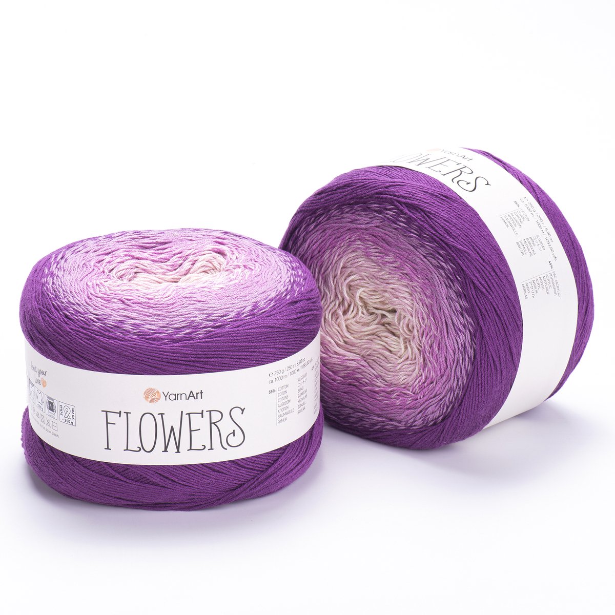 YarnArt Flowers Verloopgaren - 55% Katoen 45% Acryl - voor Haken en Breien - 250g / 1000m - Kleur 290