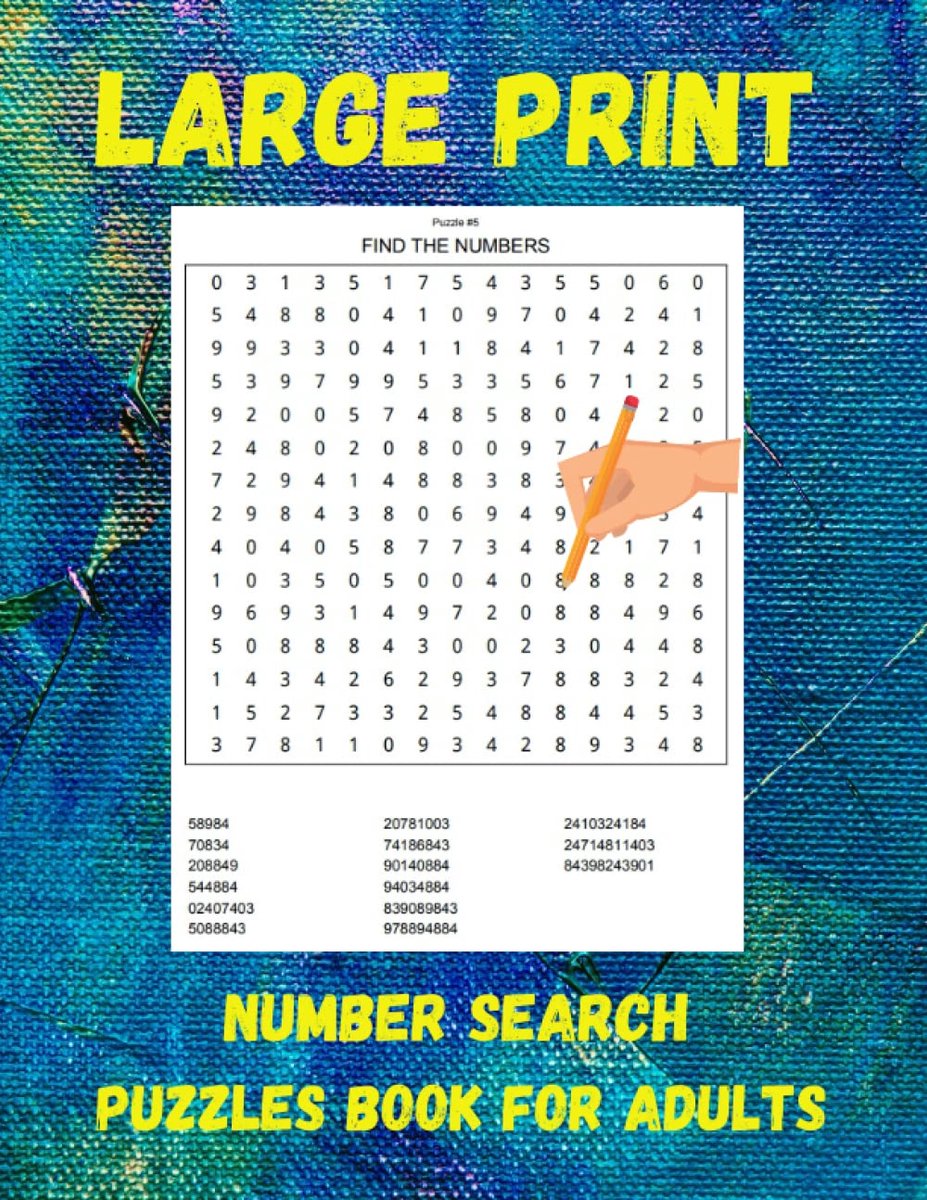 SnelShoppen - 100 Grote Print Cijfer Zoekpuzzels Boek Voor Volwassenen: Geschikt Voor Senioren, Breinspellen Voor Volwassenen, 100 Puzzels Voor Ontspa