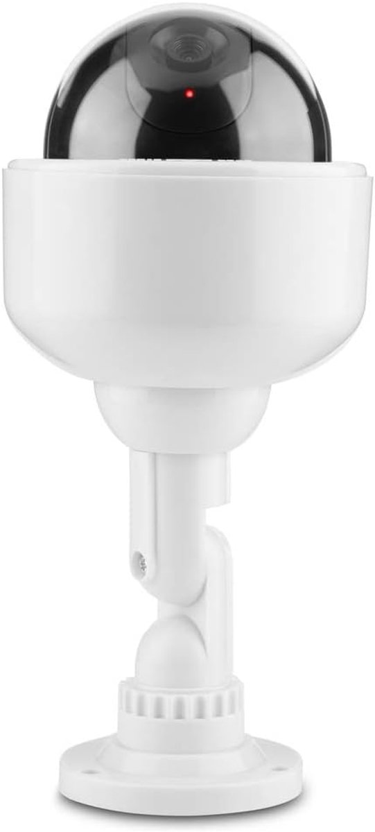 SnelShoppen - Fake Security Camera, Dummy Dome Beveiligingscamera met Flitsende LED Licht, Rotatable Kunstmatige Bewakingscamera voor Binnen en Buiten