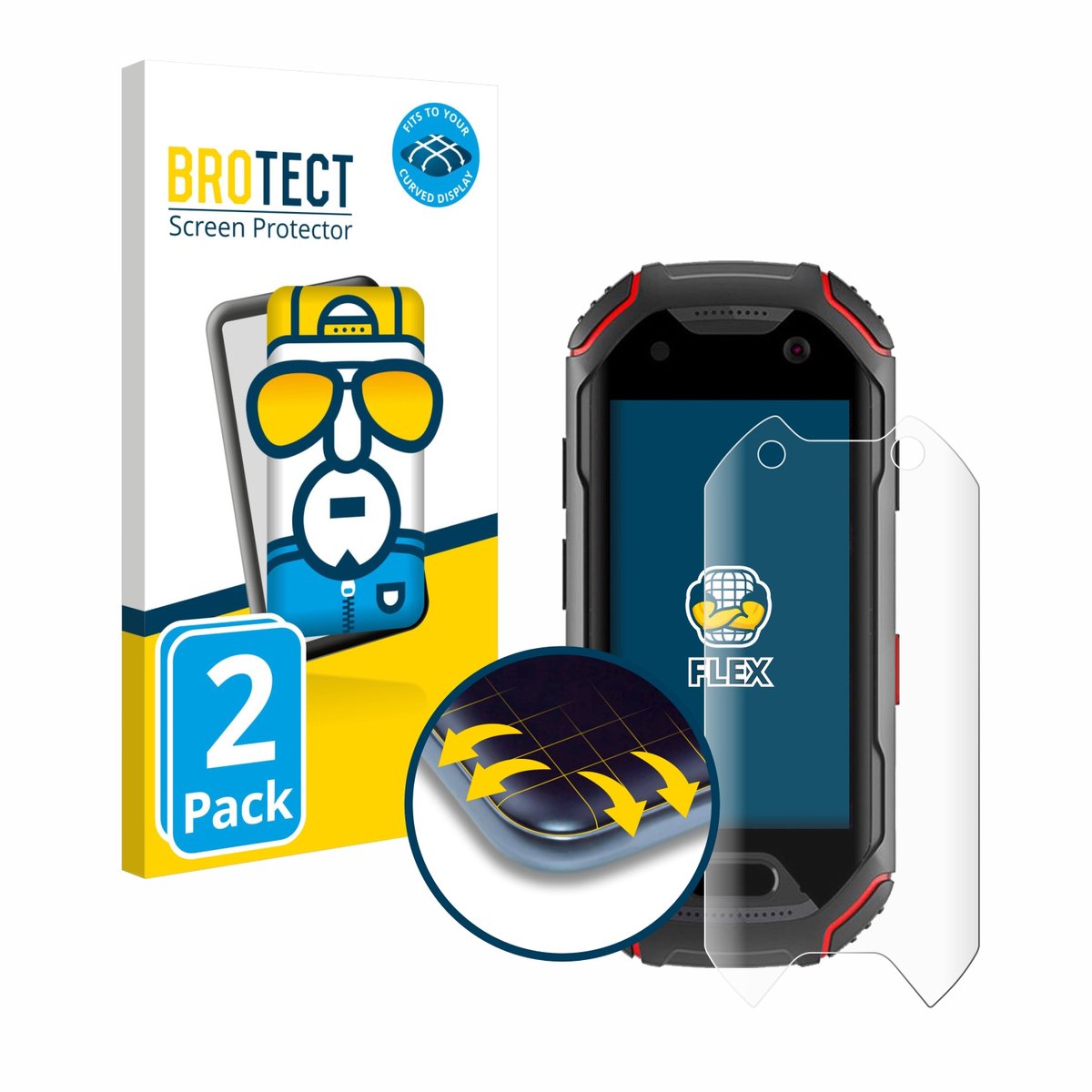 BROTECT - Screenprotector voor Unihertz Atom - Folie Beschermfolie transparant volledig dekking - 2 Stuks