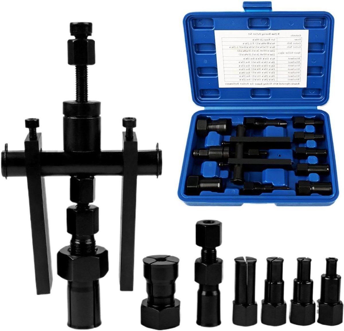 Wiellager Verwijdergereedschap - Lager Trekker Set - Motoronderhoud - Schadevrij Verwijderen - 0.8-2.5 cm - Zwart