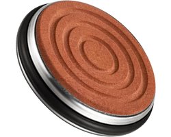 Bijl Slijper Puck - Slijpsteen Rond - Gereedschap Onderhoud - Rolrotatie Methode - 7 x 7 x 2 cm - Bruin