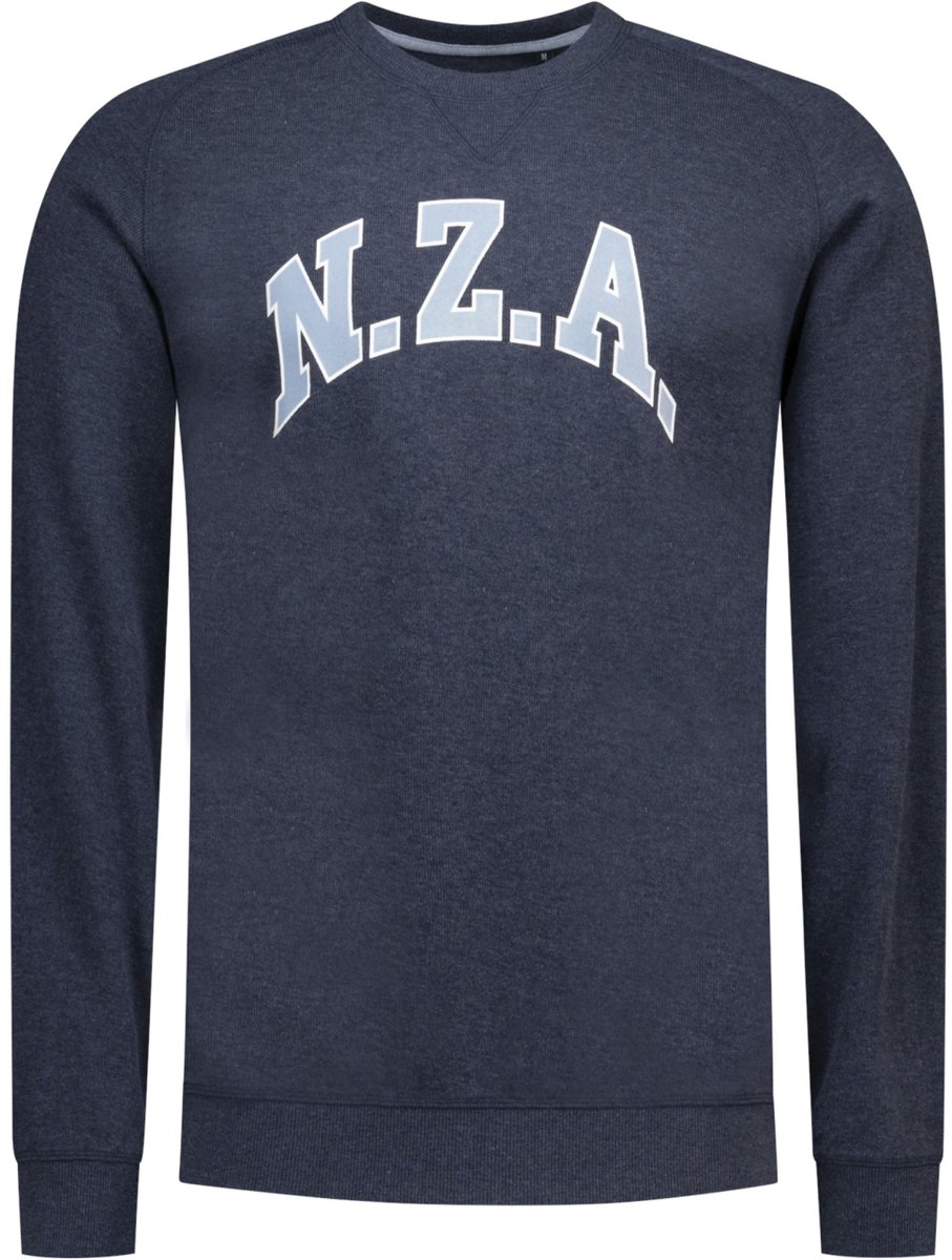 New Zealand Auckland Trui Sweat Round Neck 26gn303 Oxford Navy Melange Mannen Maat - XL