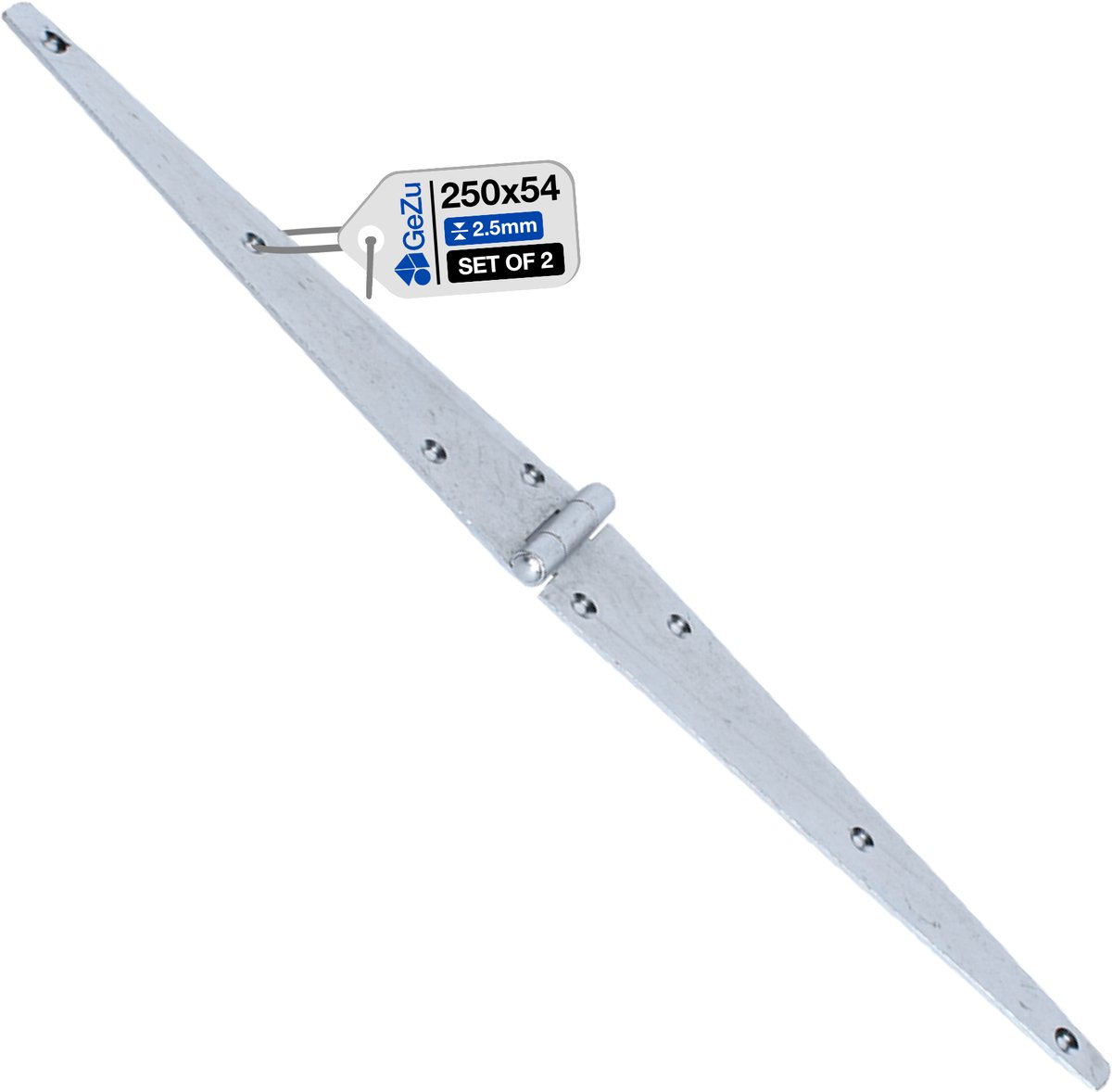 GeZu Impex Riem Scharnieren Gegalvaniseerd Set van 4 250 mm staartscharnier staartheng voor houten poort tuindeur kast
