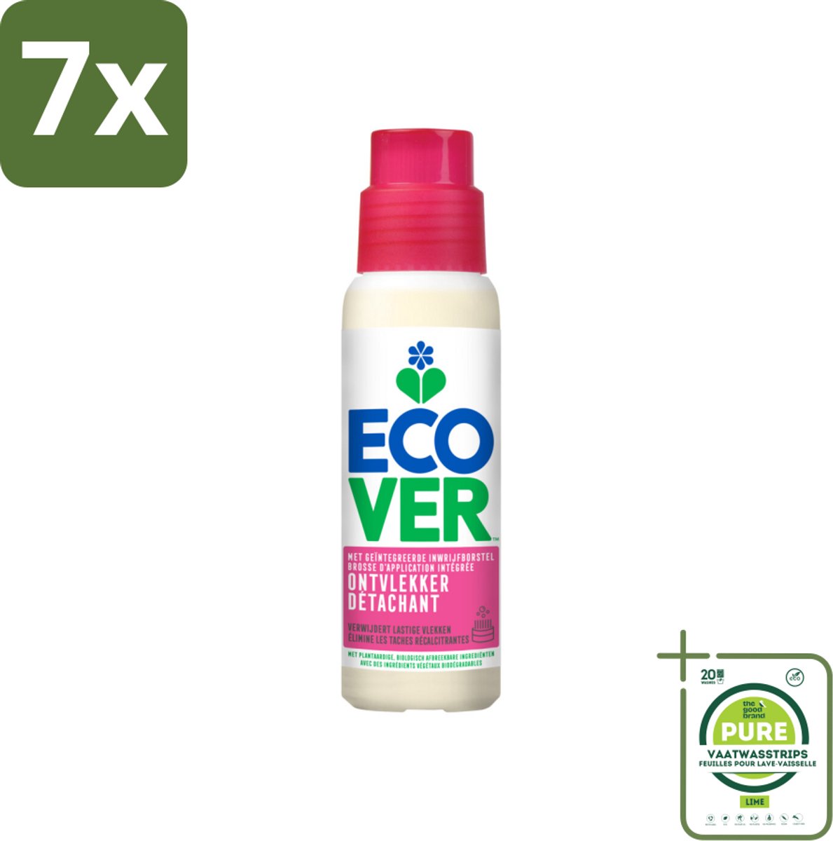 7 x Ecover - Ontvlekkingsmiddel - 200 ml - Grootverpakking - Vlekken Verwijderen - Ontvlekker - Biologisch Afbreekbaar - Plantaardige Formule - Lavendelgeur