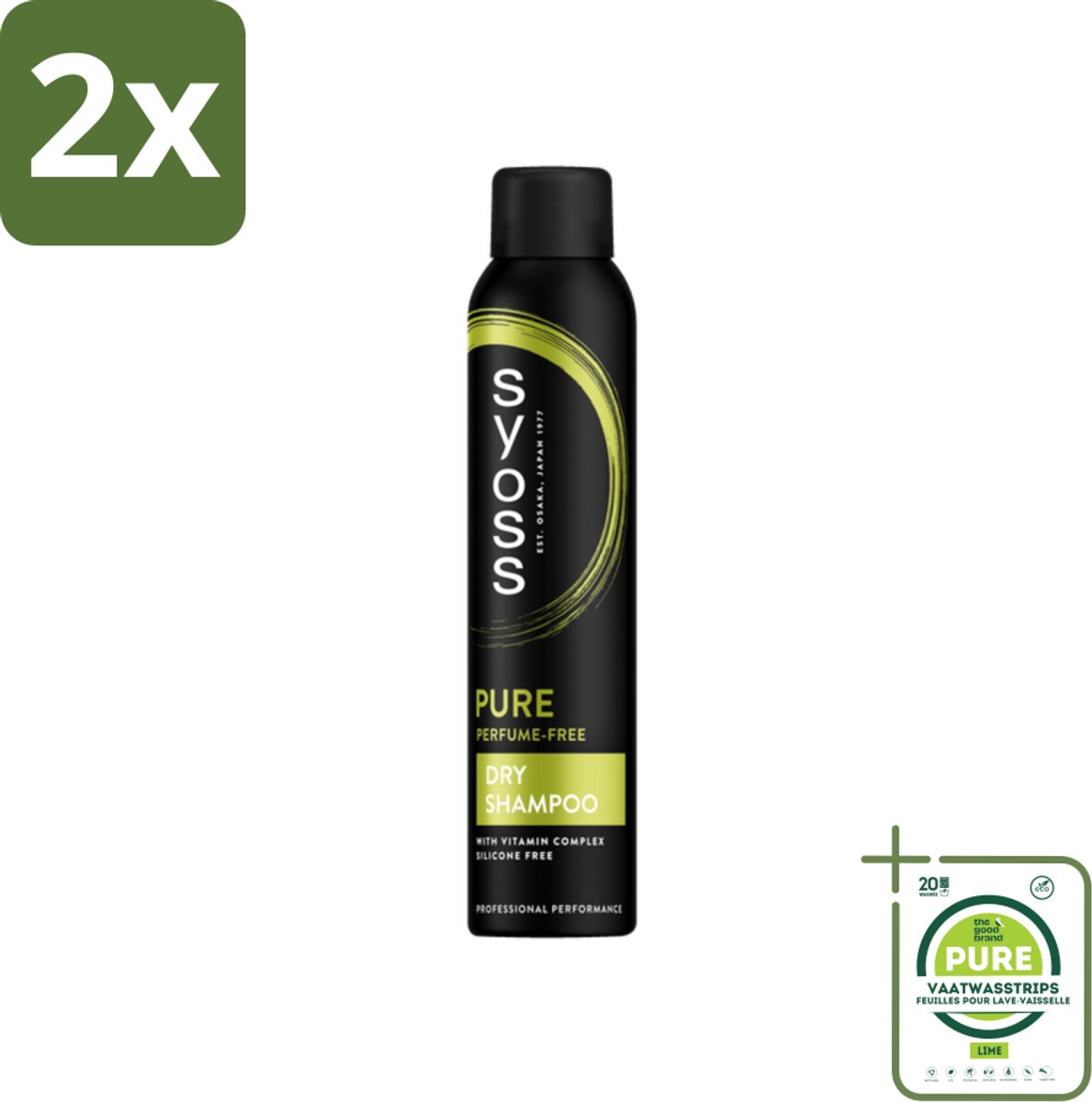 SYOSS - Pure Fresh Droogshampoo - Shampoo - Langdurige Styling - 200ml - Voordeelverpakking - 2 stuks - Droogshampoo - Fris haar