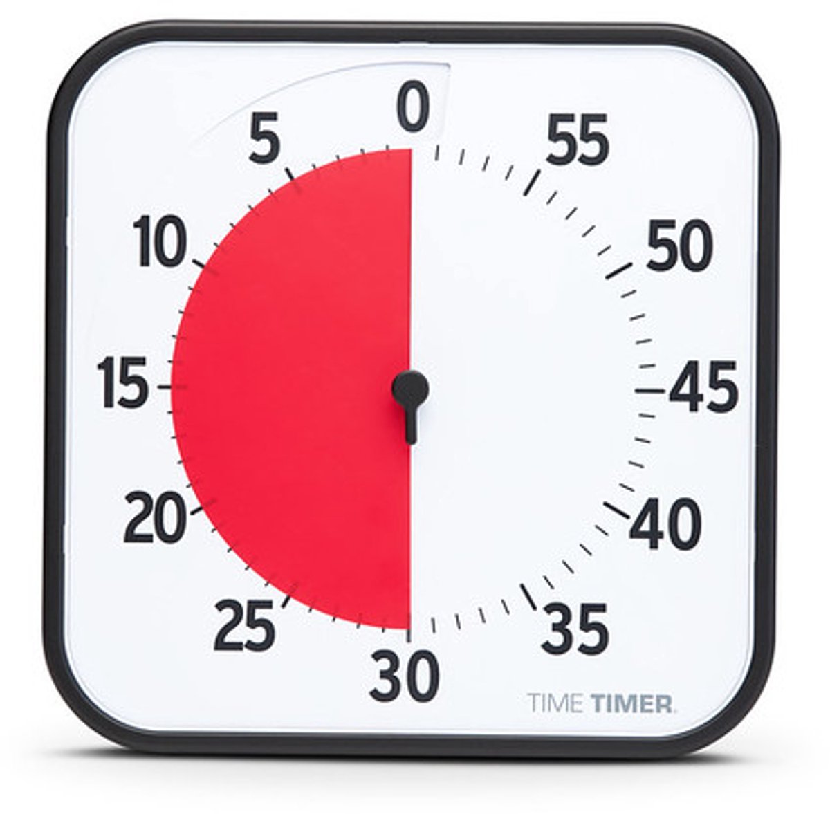 Time Timer® Large 30x30cm - 2PACK 60 Minuten - Visuele Timer - Zwart met Rode Schijf - 30 x 30 cm - Voordeelset 2 Stuks - Magnetisch - Incl. App — afbeelding 7