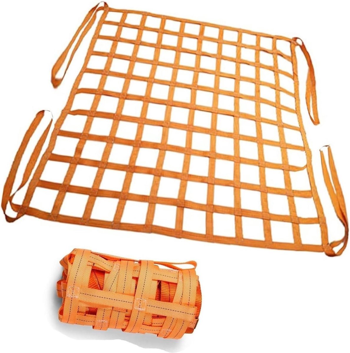 Nylon hijsnetten - Laadnet Cargonet - Goederen Tillen - Scheurvast Polyester - 1.5 x 1.5M - Ongekleurd