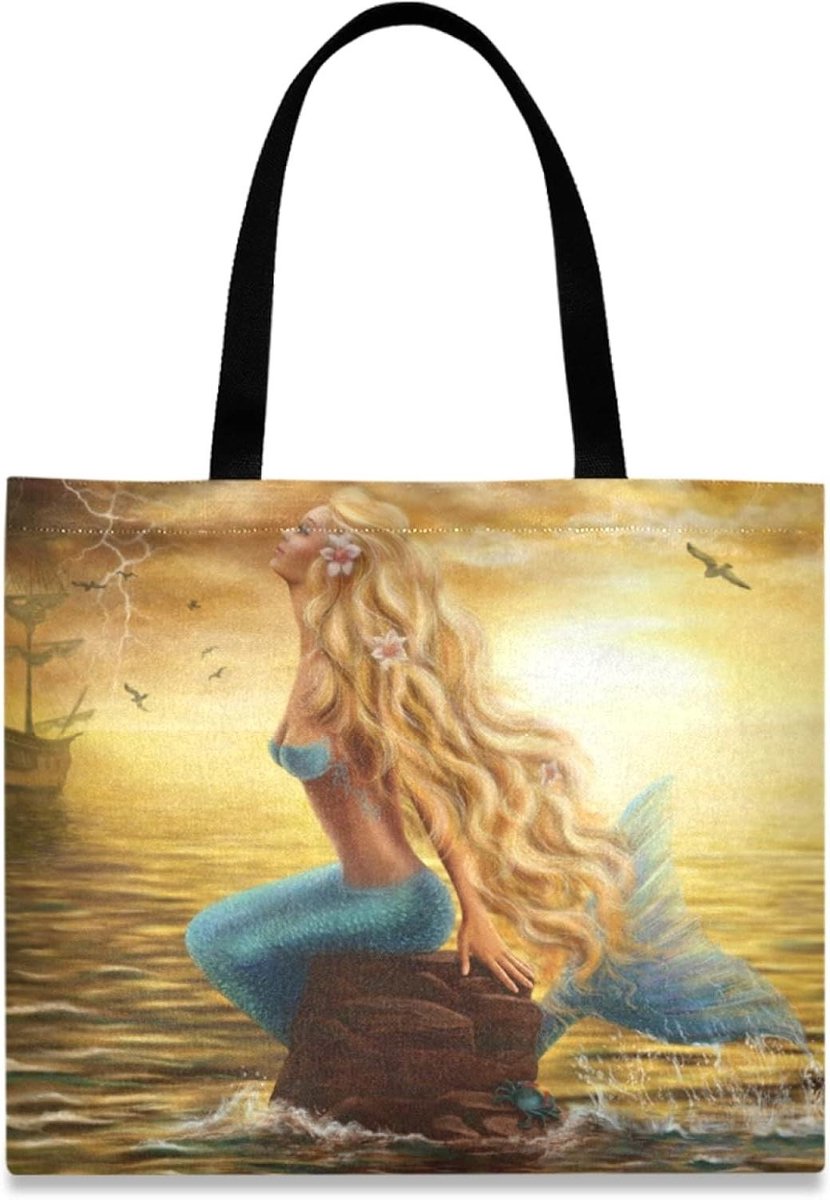 Canvas Tote Bag - Boodschappentas Draagtas - Dagelijks Gebruik - Stijlvol en Modieus - 50x40x15cm - Meerdere Kleuren