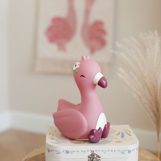 Little Dutch Nachtlampje Flamingo - Safari - USB-oplaadbaar - 3 lichtstanden - Timer 20 min - Speelgoed kinderen - Voor meisjes en jongens van Little Dutch — afbeelding 3