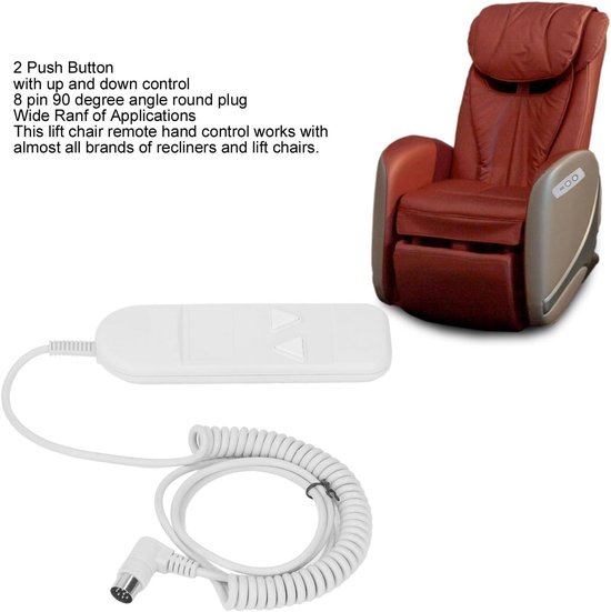 Vervanging Onderdelen - 8 Pin - 2 Knop Afstandsbediening - Handset Controller - Plastic Hand Controle Vervanging - Voor Lift Stoel - Power Recliner - Elektronische Mobiliervoorzieningen van Merkloos	 — afbeelding 5