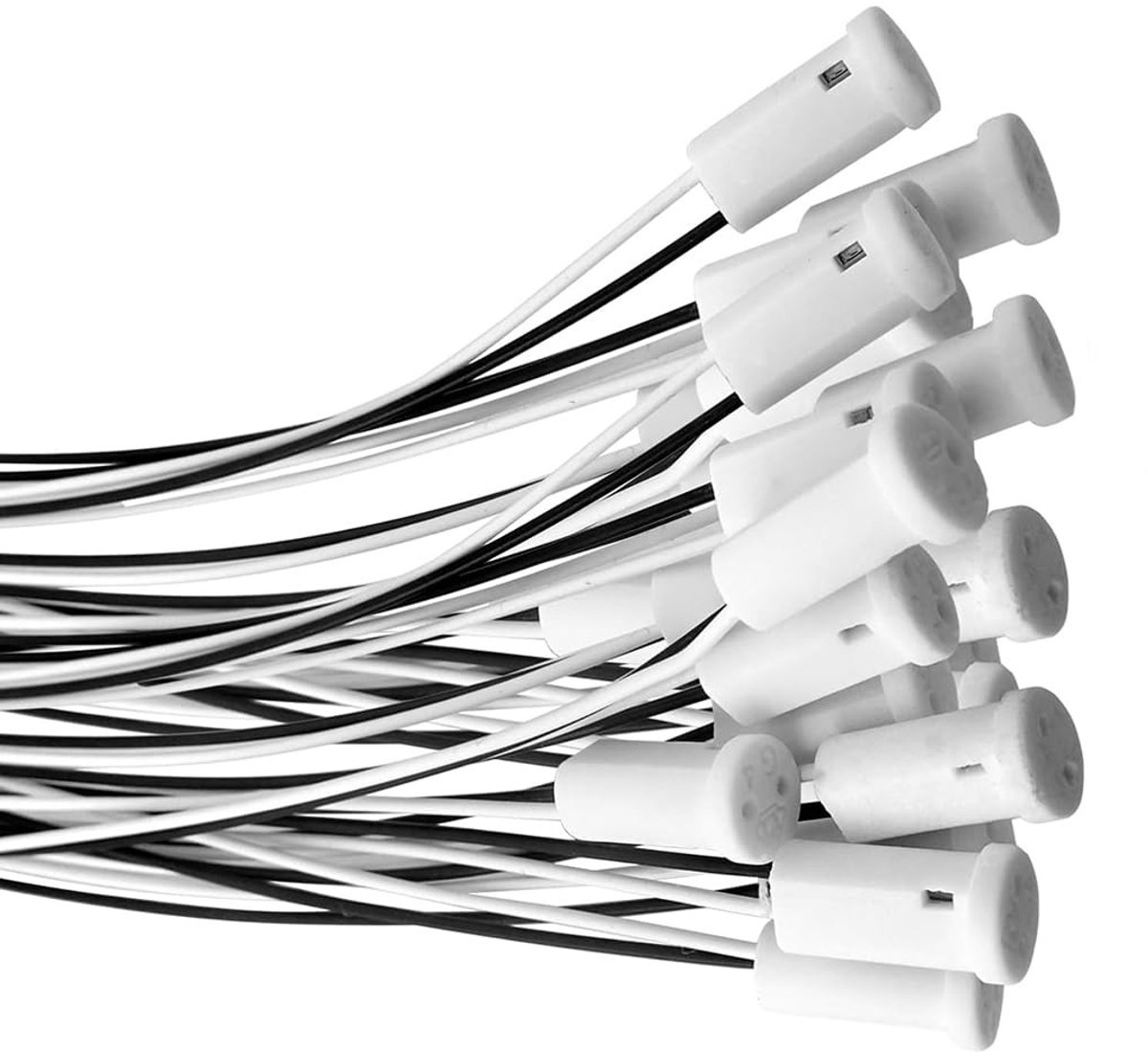 Verwarmingsbestendige keramische lampenhouder voor G4 halogeen en LED - 20 stuks, 12V, 20W, 35W, universele vervangingssocket voor inbouwspots
