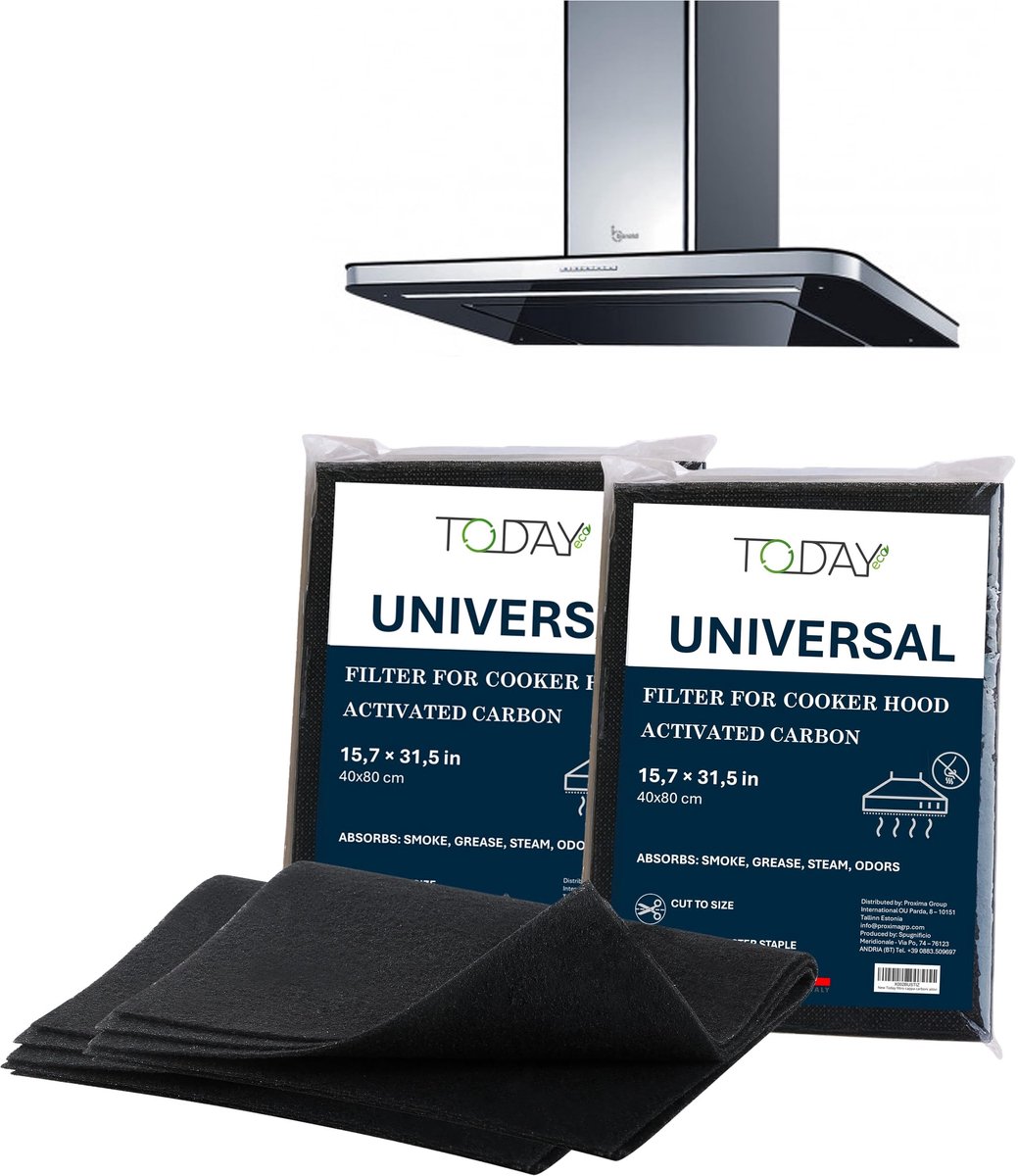 Omgoods - Universele Geactiveerde Koolstoffilters voor Afzuigkappen - 40x80 cm, Dubbelpack