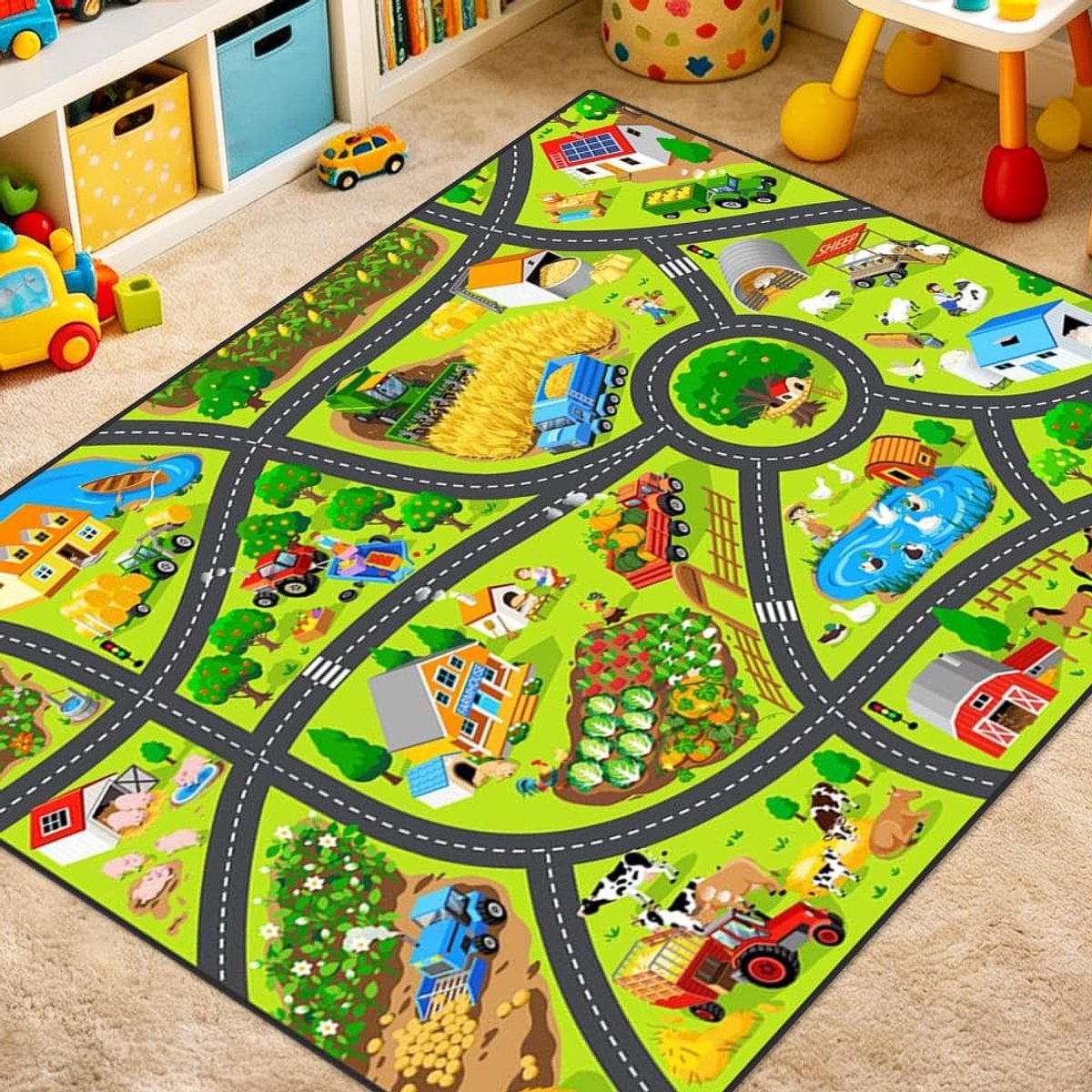 Omgoods - Kindertapijt Speelkleed - Antislip en Machinewasbaar, 60x90 cm