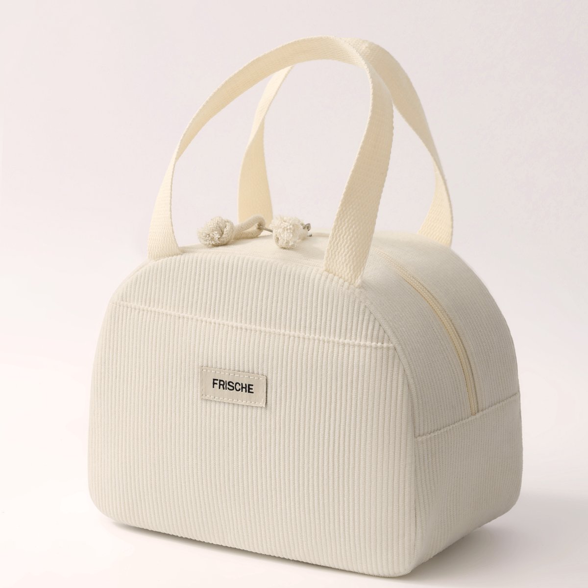 Rainbecom - Koeltas - Koeltassen 6.5 L - Lunchtas Dames en Kinderen - Geïsoleerde Lunch Bag met Voorvak - Corduroy - Crème