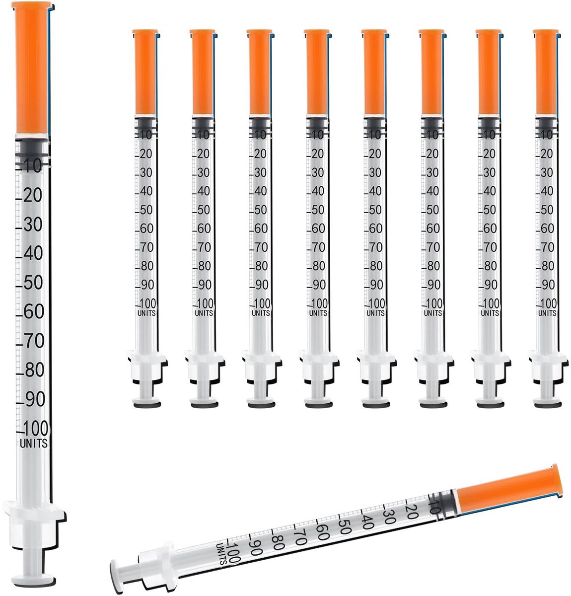 Omgoods - Plastic Spuiten 50 Stuks 1 ml met Laboratoriumapparatuur
