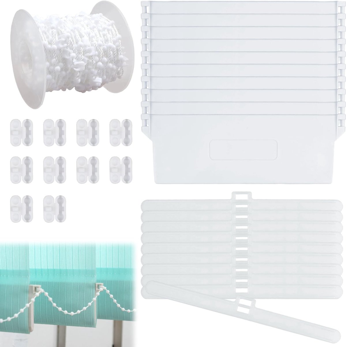 Omgoods - 10 Stuks Verticale Jaloezie Reparatieset - Slats Accessoires