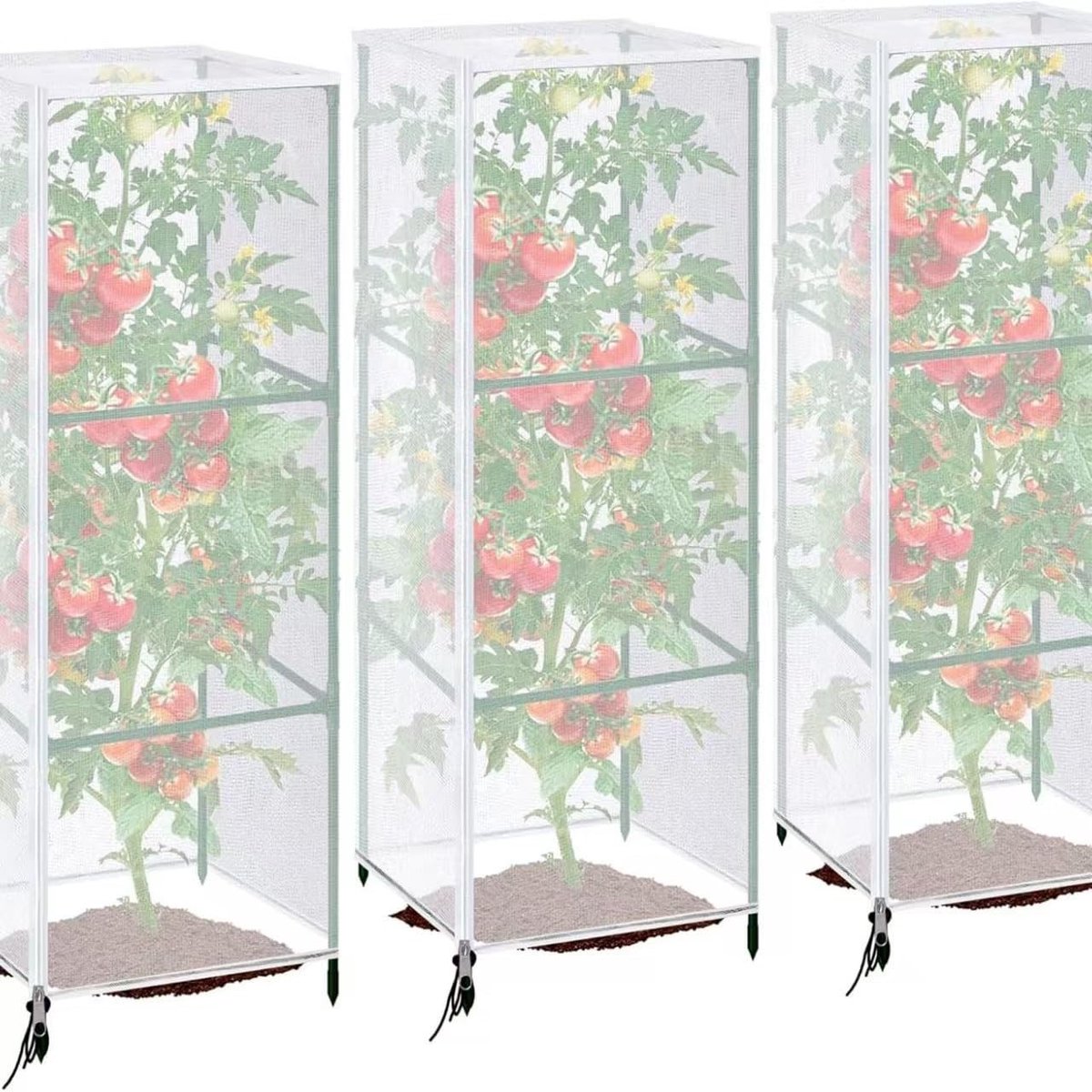 Omgoods - Vogelbeschermingsnet - Fijnmazig Insectenwerend Gaas voor Tuinplanten, Set van 3