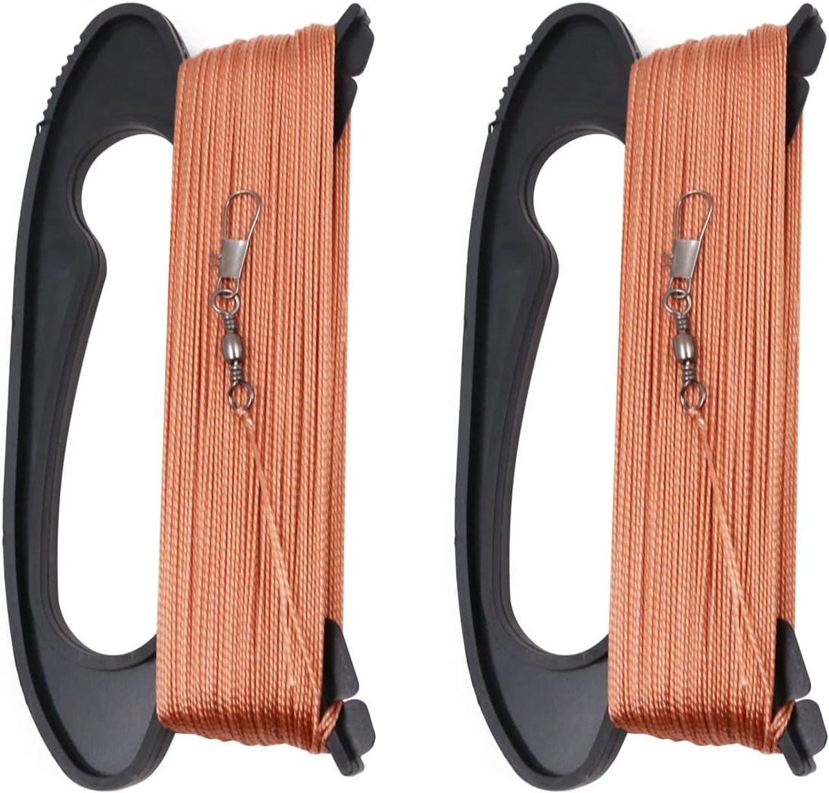 Vliegerhaspel Vliegersnaar met wikkelplank Flying Kite Line 100 m Pack van 2 (zwart)