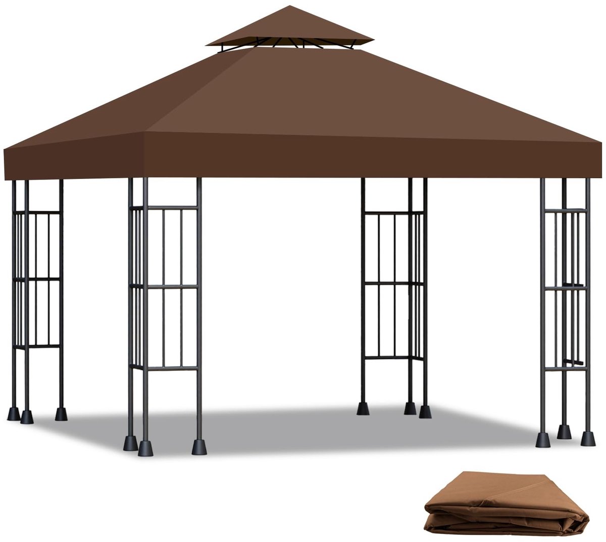 Omgoods - Dubbele Laag Gazebo Zeil 3x3 m - Waterdicht en UV-bescherming