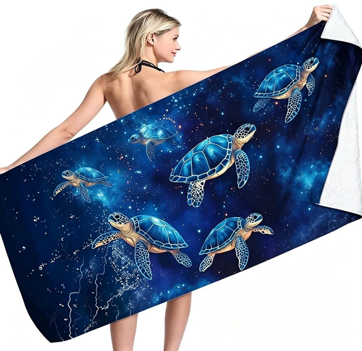 Omgoods - Onderwater Schildpad Microvezel Strandhanddoek 180 x 90 cm